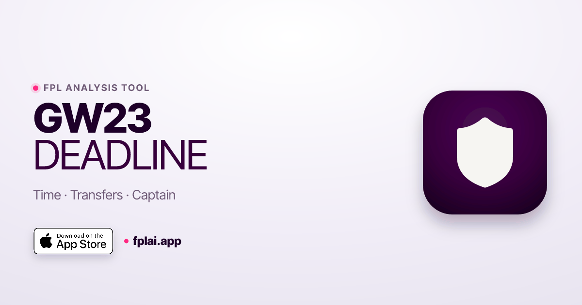FPL GW23 Deadline 2026: Date, Time & Key Moves | FPLai