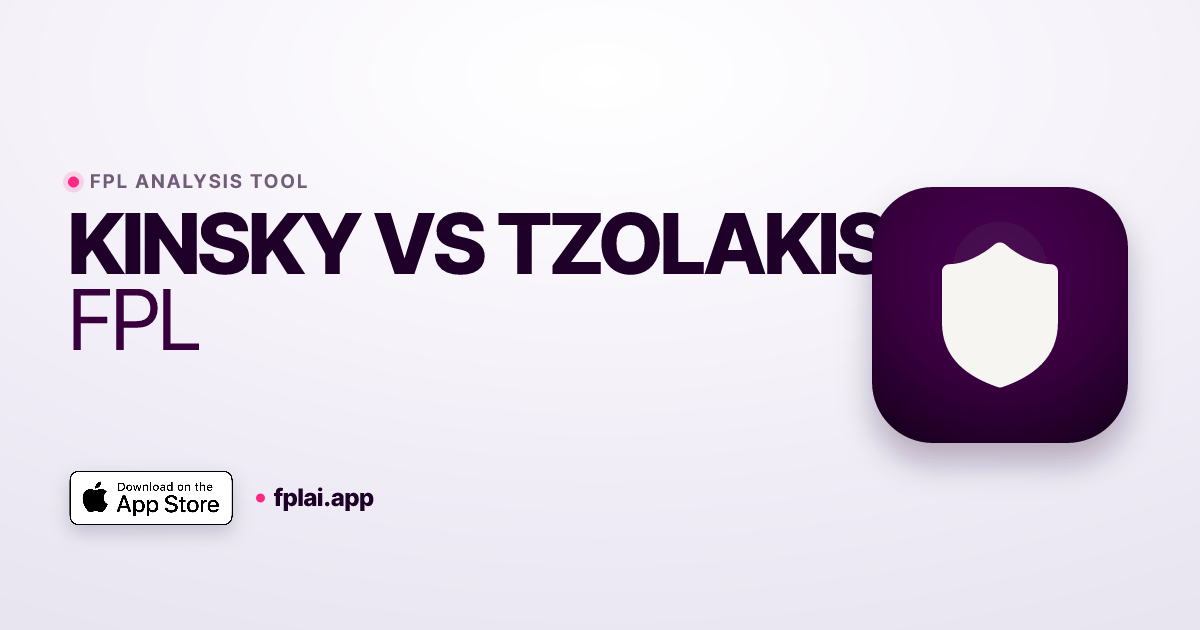 Kinsky vs Tzolakis: FPL Comparison 2026/27 | FPLai