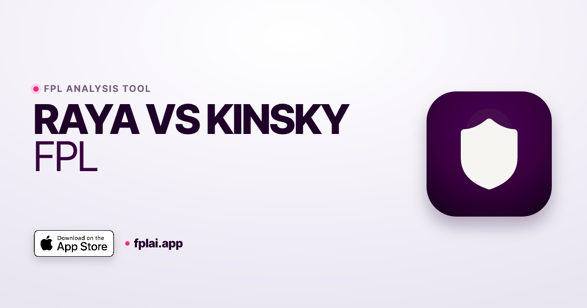 Raya vs Kinsky: FPL Comparison 2026/27 | FPLai